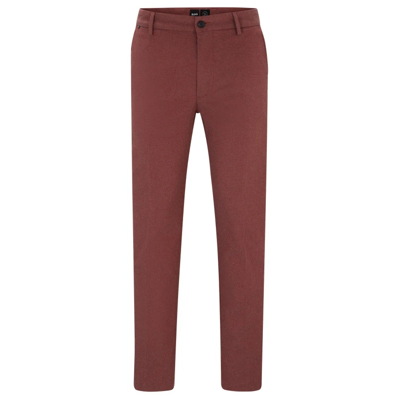Image of Boss Mens P Kane Straight Leg Trousers Open Brown male 32W R