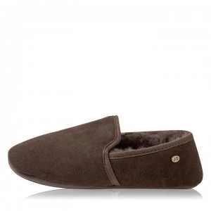 Image of Just Sheepskin Garrick Closed Back Sheepskin Slipper - Chocolate
