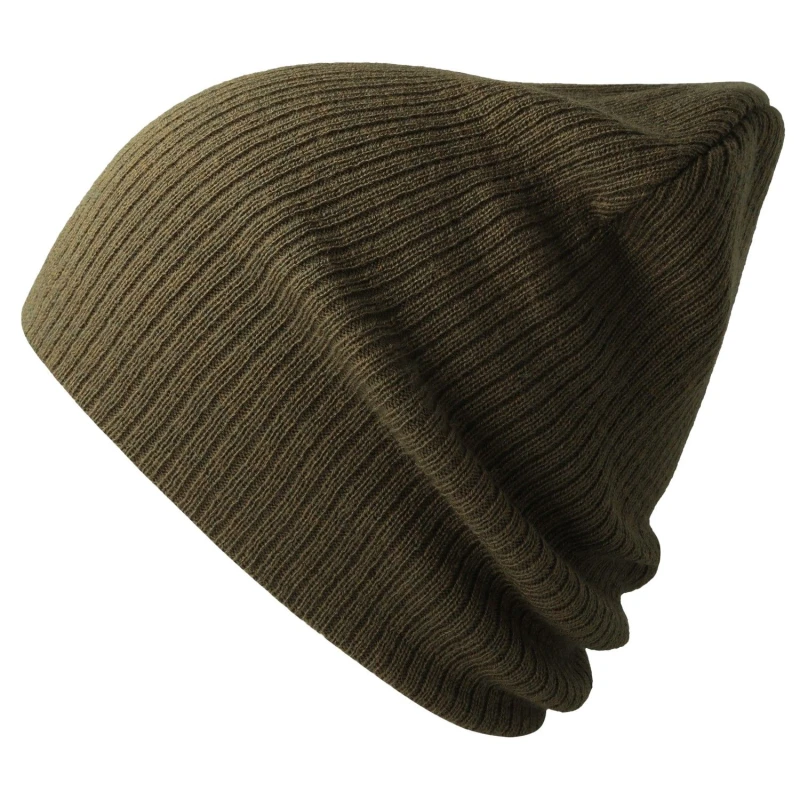 Image of Atlantis Atlantis Men Brad Slouch Beanie in Olive Olive One Size Male 5063470814916