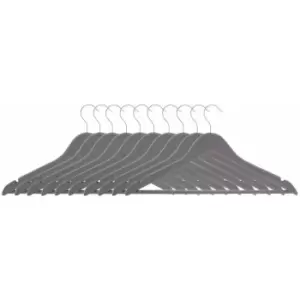 Image of Premier Housewares Matte Grey Clothes Hangers - Set of 10