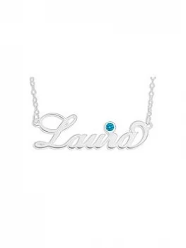 Image of The Love Silver Collection Sterling Silver Personalised Birthstone Necklace, November, Women