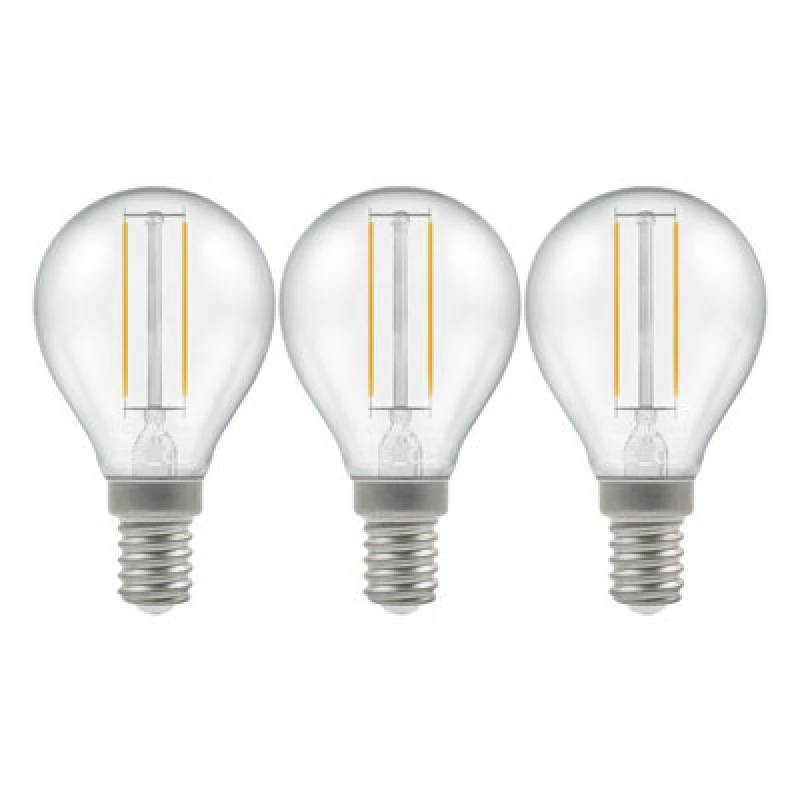 Image of Crompton Lamps LED Golfball 2.2W E14 Filament Cool White Clear (25W Eqv)