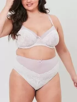 Image of Oola Tonal Lace High Waist Brief, Nude, Size 22-24, Women