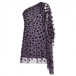 Image of Adrianna Papell One Shoulder Kaftan Dress - MOONSCAPE