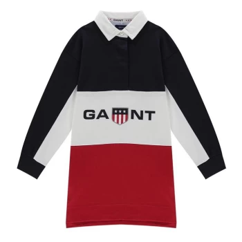 Image of Gant Junior Girls Retro Shield Dress - Blue