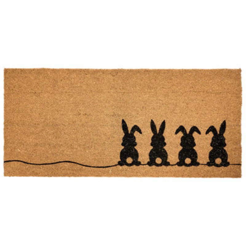 Image of Beliani Doormat Pulian Natural 55 X 120 Cm Rabbit Coir