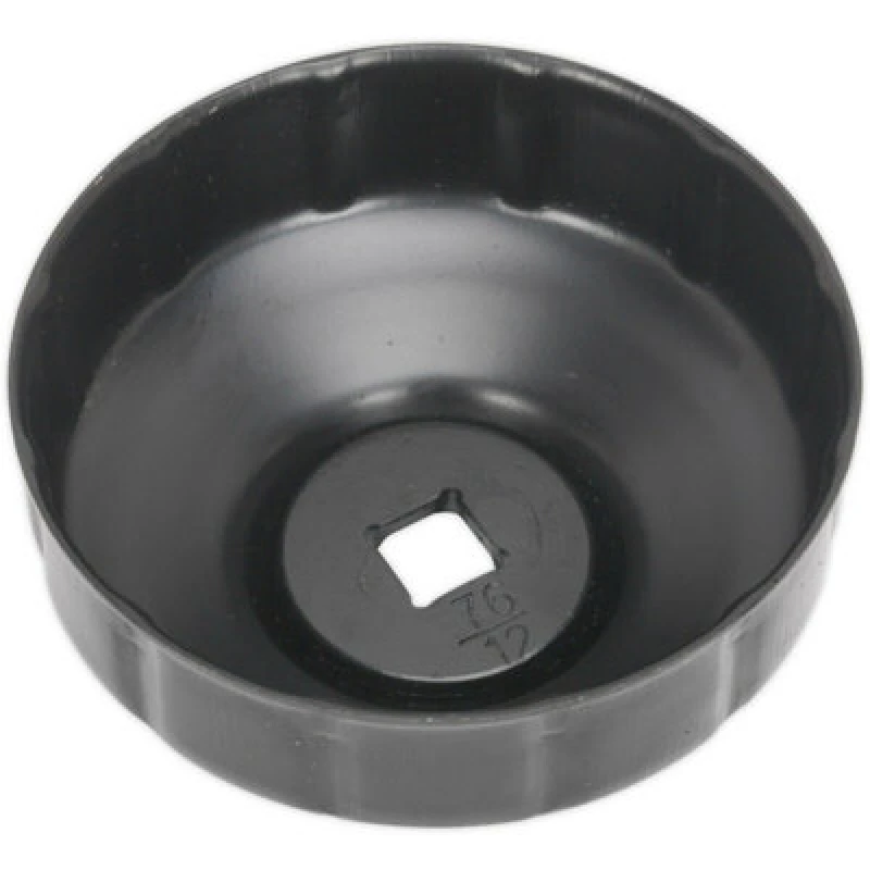 Image of Loops 76mm Oil Filter Cap Wrench - 12 Flutes - 3/8" Sq Drive - Low Profile Design Multi