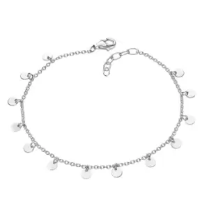 Image of Sterling Silver Disc Charm Bracelet