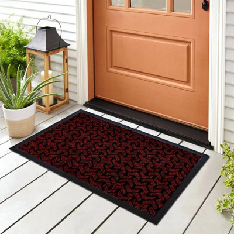 Image of RugsX Doormat Antislip Dunlop 3353 Red - Indoor, Outdoor 50X80 Cm