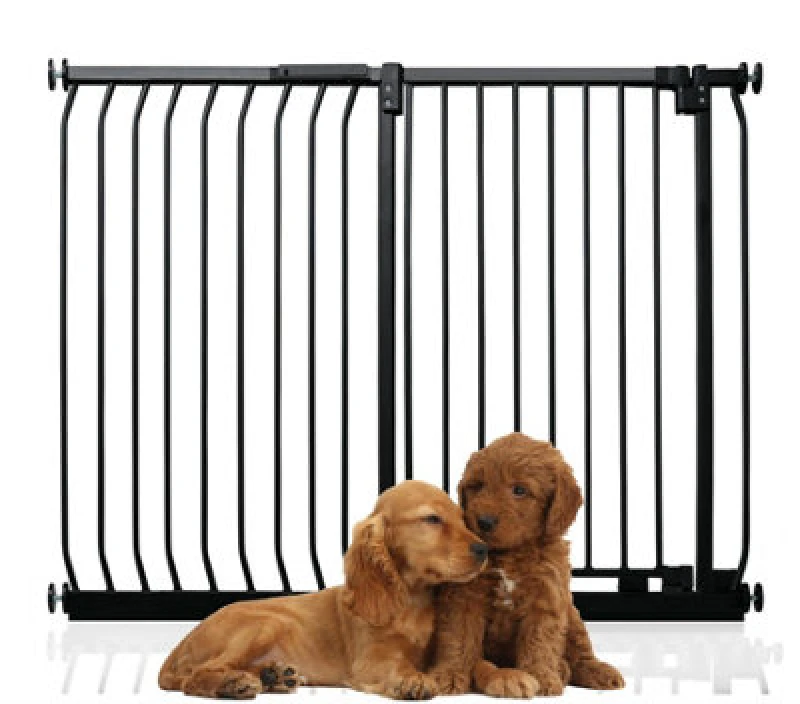 Image of Bettacare Extra Tall Elite Dog Gate, 116Cm - 125Cm, Matt Black, Extra Tall 96.8Cm In Height, Pressure Fit Pet Gate