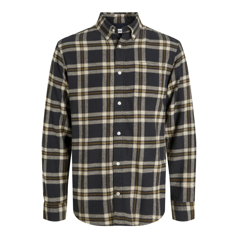 Image of jack & jones Long sleeve plaid shirt Jack & Jones Classic Noir Male M
