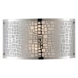 Image of MAYA 2 Light Flush Wall Light Chrome 32x17cm