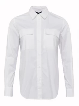 Image of French Connection Southside Cotton Loose Shirt White