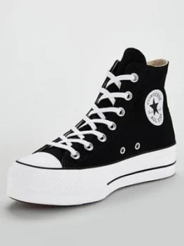Image of Converse Chuck Taylor All Star Platform Lift Hi - Black/White, Size 6.5, Women