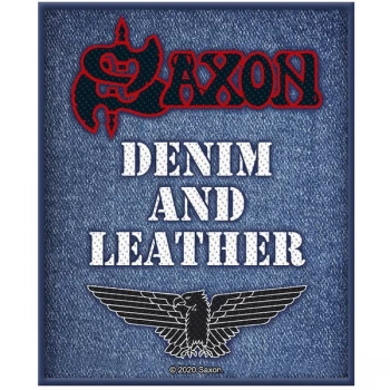 Image of Saxon - Denim & Leather Standard Patch