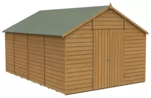 Image of Forest Garden 10 x 15ft Apex Shiplap Dip Treated Double Door Windowless Shed with Base