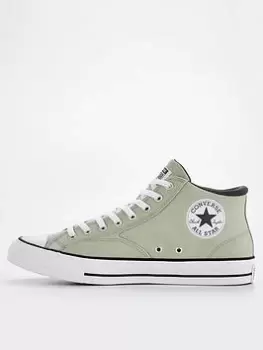Image of Converse Chuck Taylor All Star Malden Street Summer Tone Canvas Mid Top Plimsolls - Green, Size 9, Men