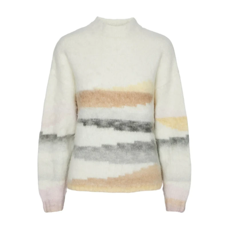 Image of Pieces Sweatshirt woman Pieces Pcjeria Jacquard Beige Female M