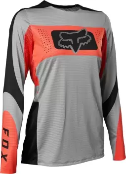 Image of FOX Flexair Mirer Ladies Motocross Jersey, grey, Size L for Women, grey, Size L for Women