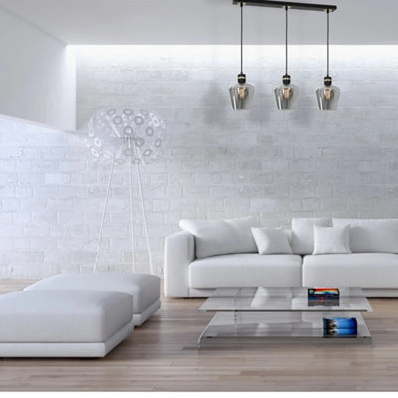 Image of Milagro Richmond Black/gold Pendant Lamp 3Xe27 Stunning Hand Made Smoked Glass Quality Matt Black Fittings With Gold Detail