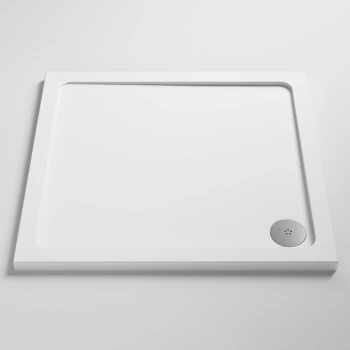 Image of Pearlstone Square Shower Tray 700mm x 700mm - White - Nuie