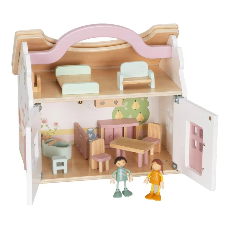 Image of Tooky Toy Wooden Portable Dolls House Multi unisex One Size