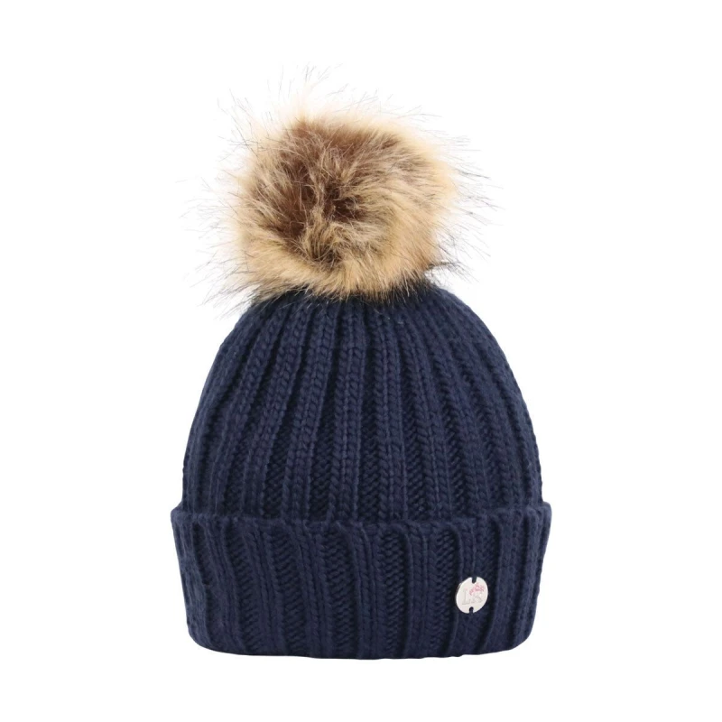 Image of Little Rider Sheila Bobble Hat in Navy Navy Unisex One Size