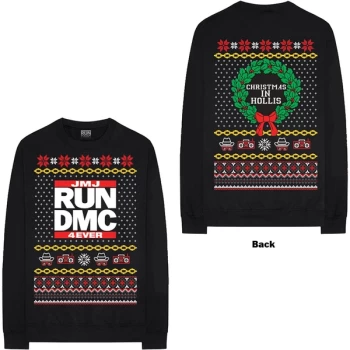 Image of Run DMC - Holiday Unisex Medium Sweatshirt - Black