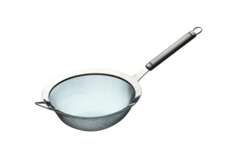 Image of Kitchencraft Oval Handled Professional Stainless Steel 18cm Sieve Metallics