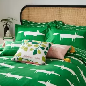 Image of Scion Mr Fox Single Duvet Cover Set, Mint Leaf