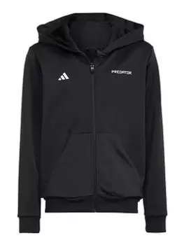 Image of Boys, adidas Youth Predator Full Zip Hoody, Black, Size 13-14 Years