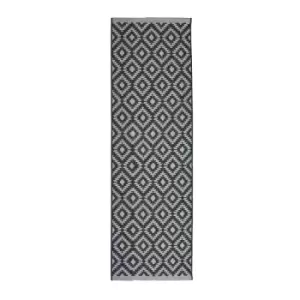 Image of Homemaker Indoor Outdoor Geo Rug Silver 067X200Cm