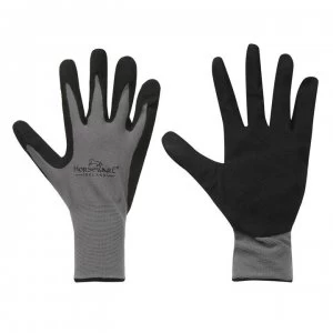 Image of Horseware Coated Gloves Supreme Grip - Grey/Black