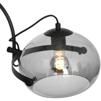 Image of Sienna Lighting - Sienna Holgarson Wall Light Black Matt, Transparent Grey Plexi