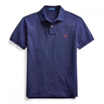 Image of Polo Ralph Lauren Slim Fit Polo Shirt - Navy/Red PP