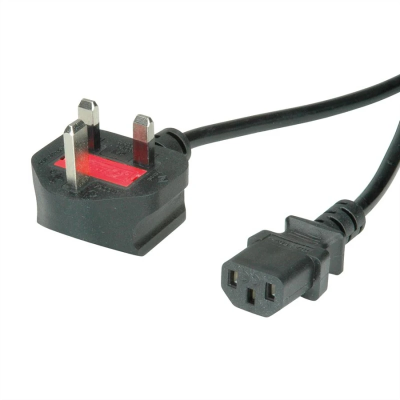 Image of VALUE 19.99.2019 power cable Black 3m BS 1363 IEC 320