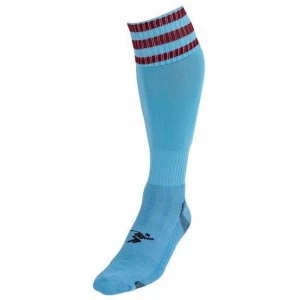 Image of PT 3 Stripe Pro Football Socks LBoys Sky/Maroon
