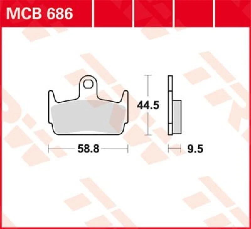 Image of TRW Organic Allround MCB686 Brake pad set Brake Pad Set, disc brake (402)
