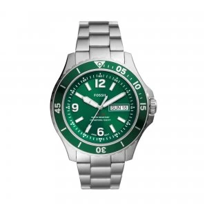Image of Fossil Green And Silver 'FB-02' Sports Watch - FS5690