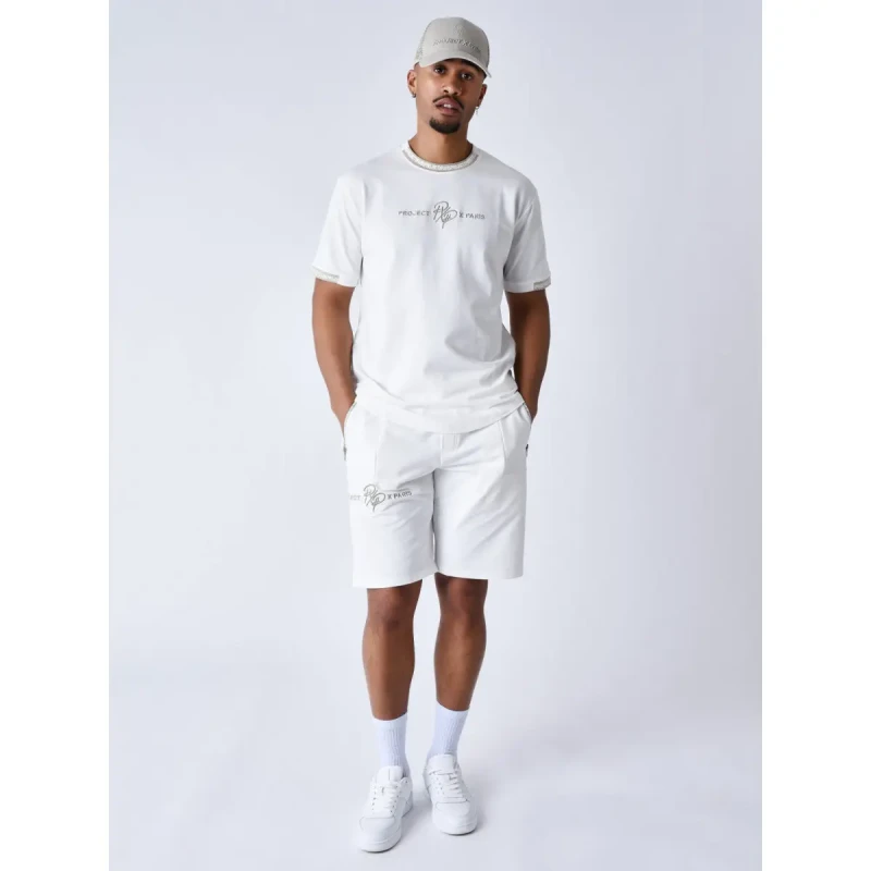 Image of Project X Paris Shorts with contrasting logo band Project X Paris Blanc Male XL