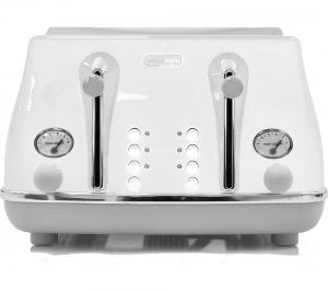 Image of DeLonghi Icona Capitals CTOC4003.W 4 Slice Toaster