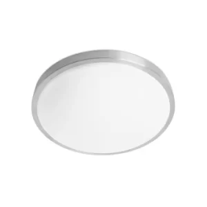 Image of Tempo 410Mm LED Aluminium Bathroom Flush Ceiling Light, IP44 22.8W 3000K 1821lm
