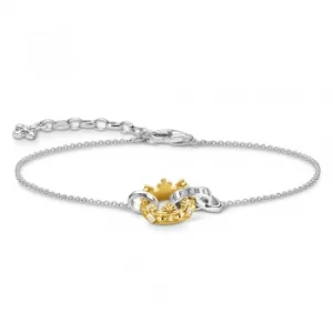 Image of THOMAS SABO Gold Plated Crown Bracelet A1982-849-14-L19V