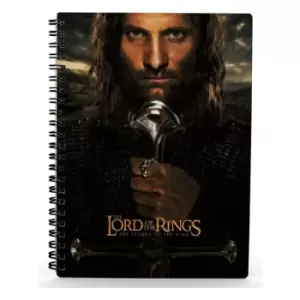 Image of Lord of the Rings Notebook with 3D-Effect Aragorn