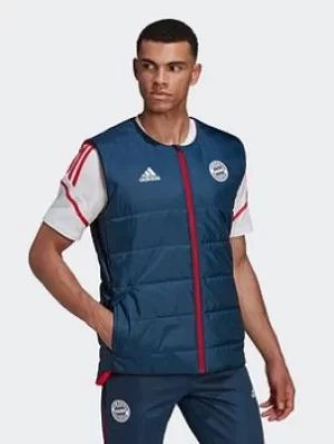 Image of adidas Fc Bayern Condivo 22 Padded Vest, Dark Blue Size XL Men
