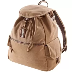 Image of Quadra Vintage Canvas Backpack - 18 Litres (Pack of 2) (One Size) (Sahara)