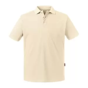 Image of Russell Mens Pure Organic Polo (M) (Natural)