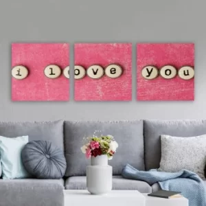 Image of PDR3 Multicolor Decorative Canvas Painting (3 Pieces)