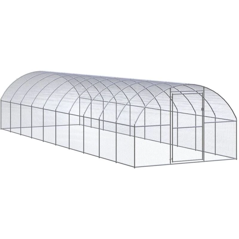 Image of VIDAXL Outdoor Chicken Coop 3x10x2 m Galvanised Steel Vidaxl 8720286844908