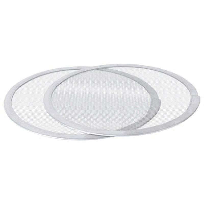 Image of Argon Tableware Pizza Screens - 10" (25Cm) - Non-Stick Metal Aluminium Pizza Trays Round Oven Cooking Baking Pan - Set Of 2